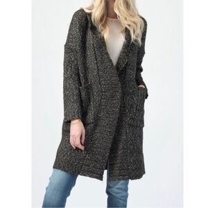 INHABIT Cardigan Sweater Chunky Knit Open Front